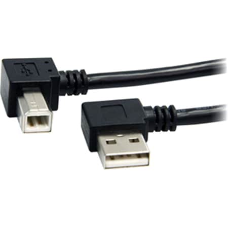 3 Ft A Right Angle To B Right Angle Usb Cable - M-M